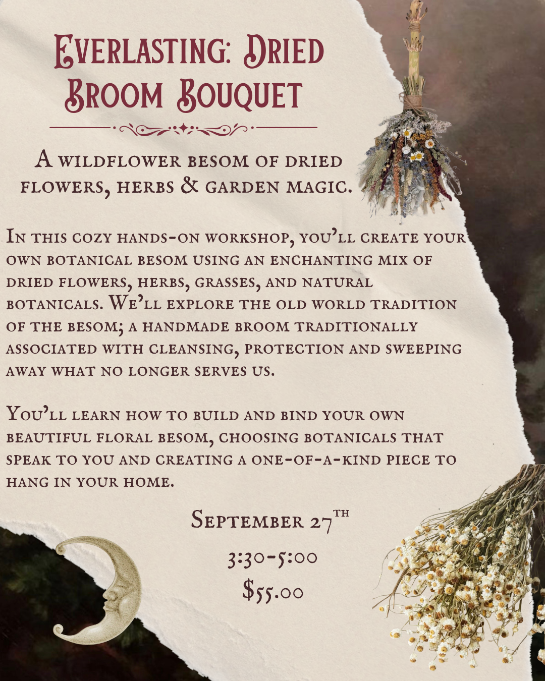 Everlasting: Dried Broom Bouquet – 09.27.2026