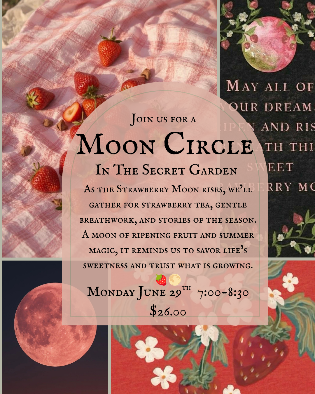 Full Moon Circle (Strawberry Moon)